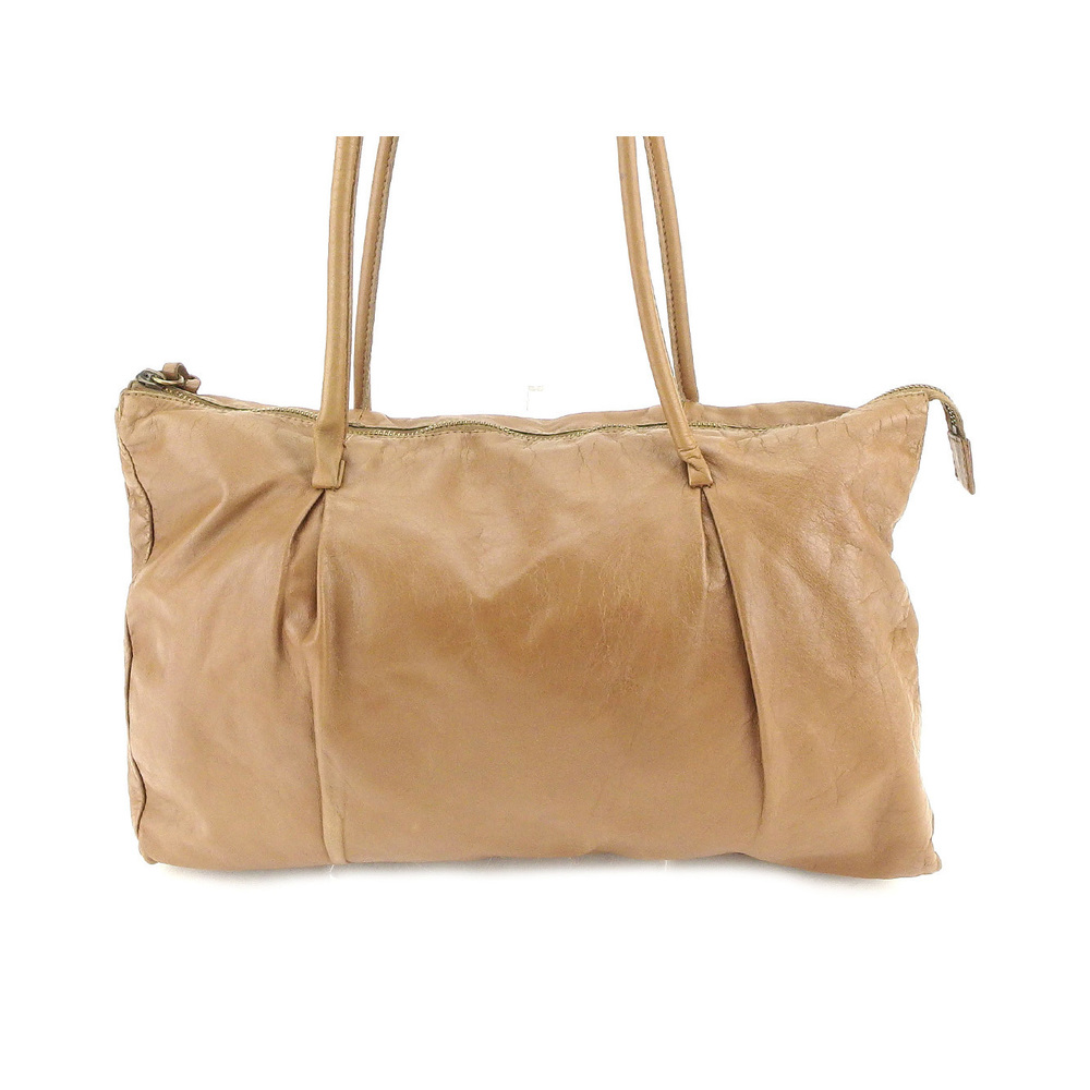 Miu Miu Logo Brown Leather Fashion Bag